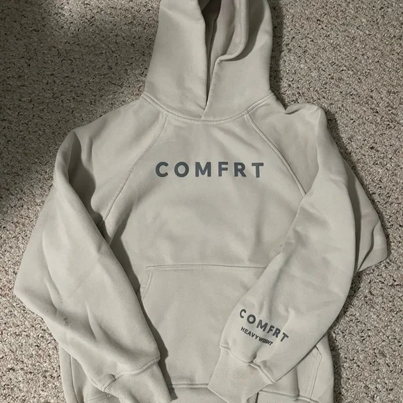 Comfrt Heavy Weight Beige Women's Sweatshirt & Joggers - Picture 3 of 4